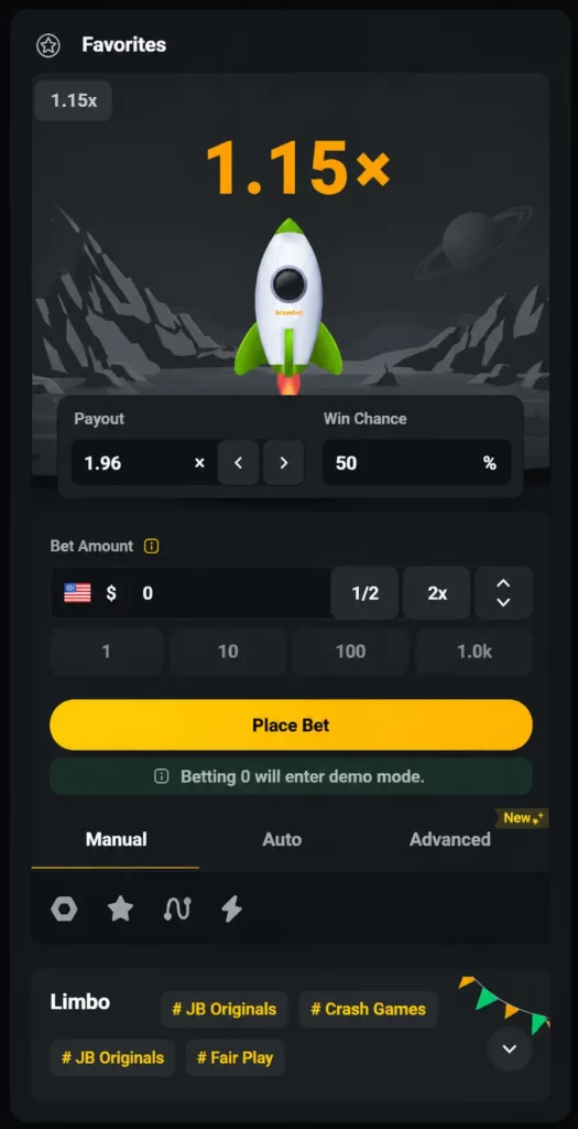 JB.COM Limbo on mobile